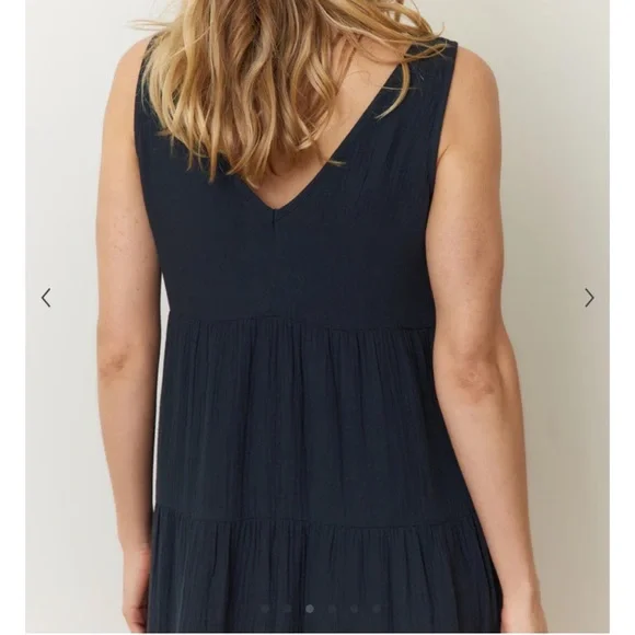 Marine Layer Corinne Double Cloth Maxi Dress - Picture 4 of 12